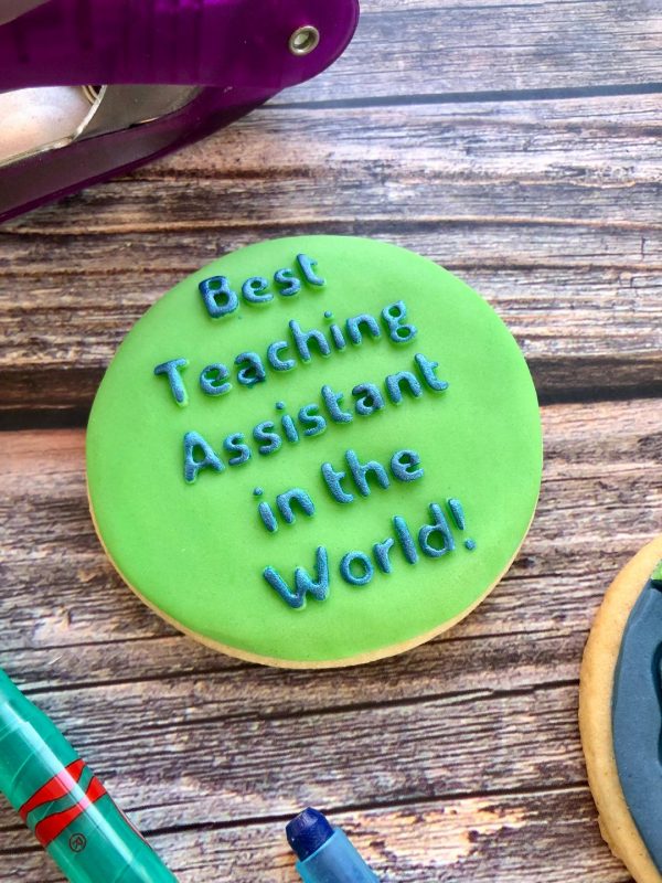 Best Teaching Assistant In The World Fondant Stamp Embosser, TA Embosser, Teaching Assistant Embosser