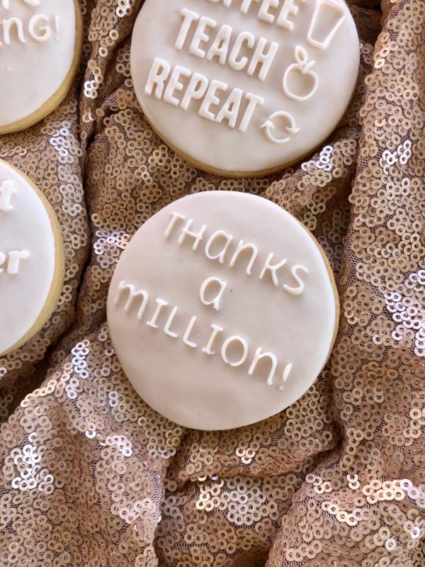 Thanks A Million Fondant Stamp Embosser, Thank You, Thankyou, Teacher Appreciation