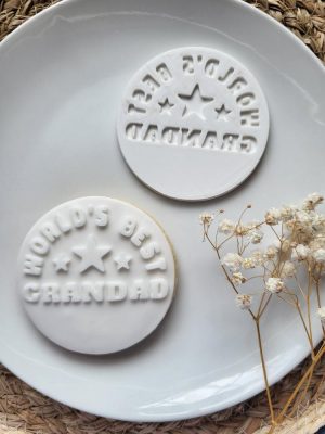 World's Best Grandad Fondant Stamp Embosser, Father's Day, Birthday