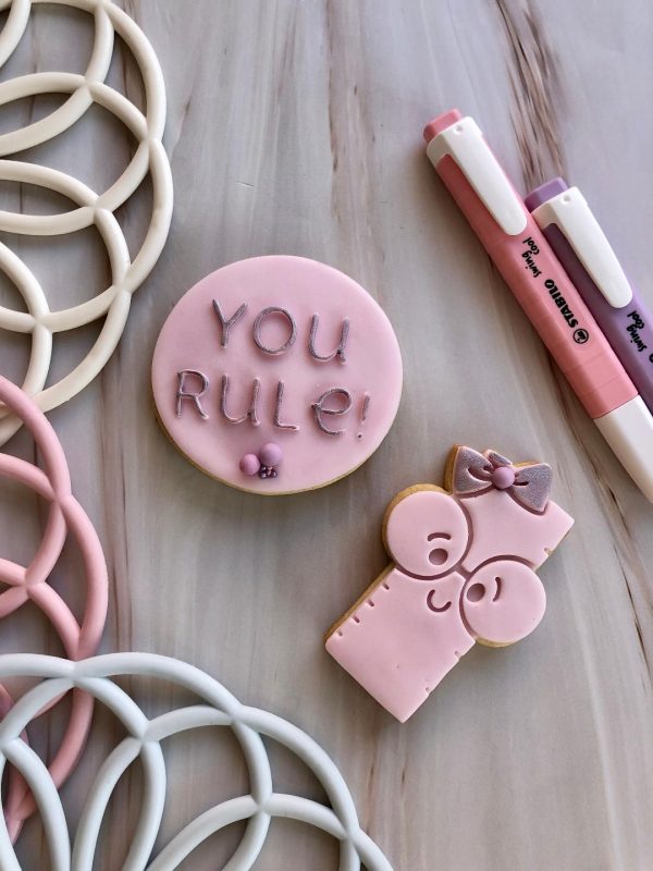 You Rule Fondant Stamp Embosser, Ruler, Teacher, Thankyou, Thank You, Teacher Appreciation