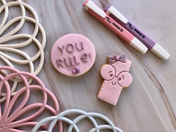 You Rule Fondant Stamp Embosser, Ruler, Teacher, Thankyou, Thank You, Teacher Appreciation