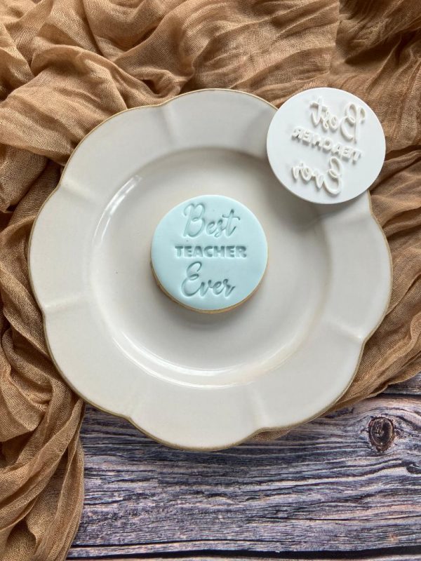 best stamp 2 Best Teacher Ever Cookie Stamp, Teacher Appreciation, End of Term, Thank You Teacher