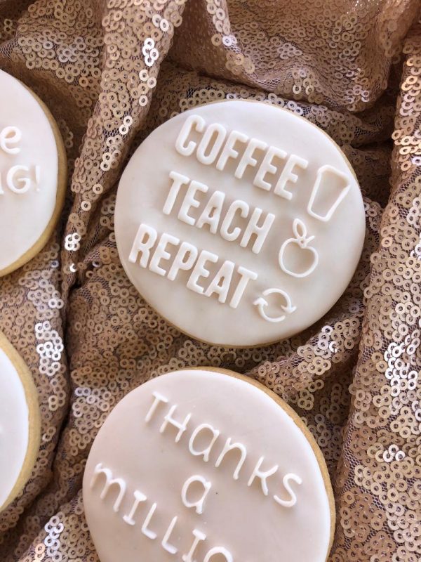 Coffee Teach Repeat Fondant Embosser