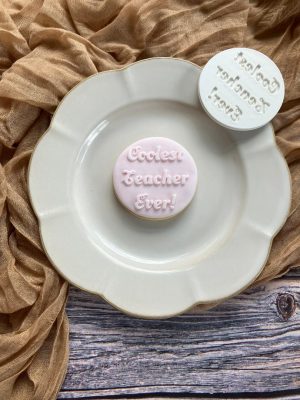 Coolest Teacher Ever Fondant Embosser