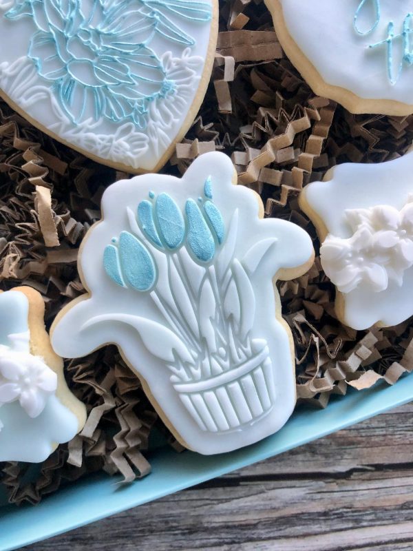 Plant Cookie Cutter and Fondant Embosser