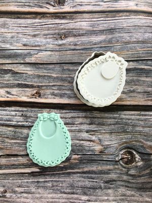 Bib Cookie Cutter and Fondant Stamp Embosser, New Baby, Baby Shower