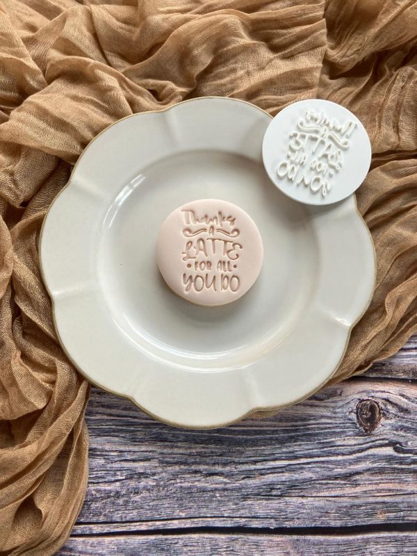 Thanks A Latte For All You Do Cookie Stamp, Thank You Teacher, Thank You