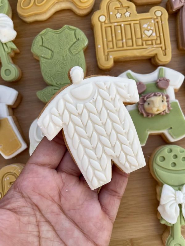 Baby Onesie Cookie Cutter and Fondant Stamp Embosser Baby Onesie Cookie Cutter and Fondant Stamp Embosser