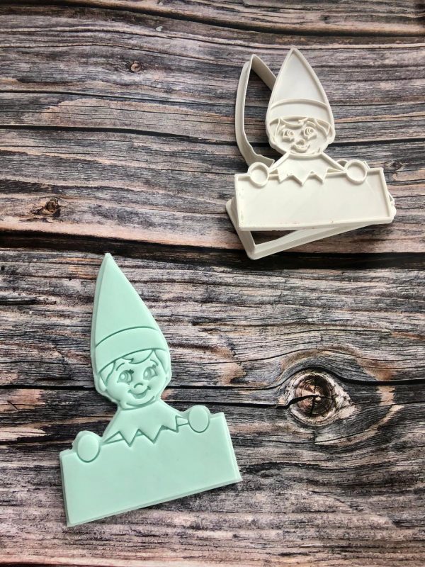Elf Place Setting Cookie Cutter and Fondant Stamp, Elf On The Shelf, Cute Elf