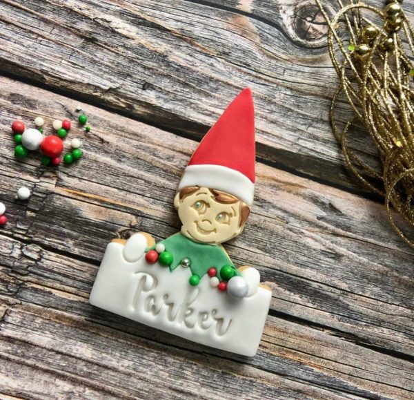 Elf Place Setting Cookie Cutter and Fondant Stamp, Elf On The Shelf, Cute Elf