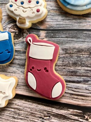 Stocking Cookie Cutter and Fondant Stamp Embosser