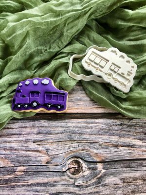 Train Cookie Cutter and Fondant Stamp Embosser, Choo Choo I'm Two