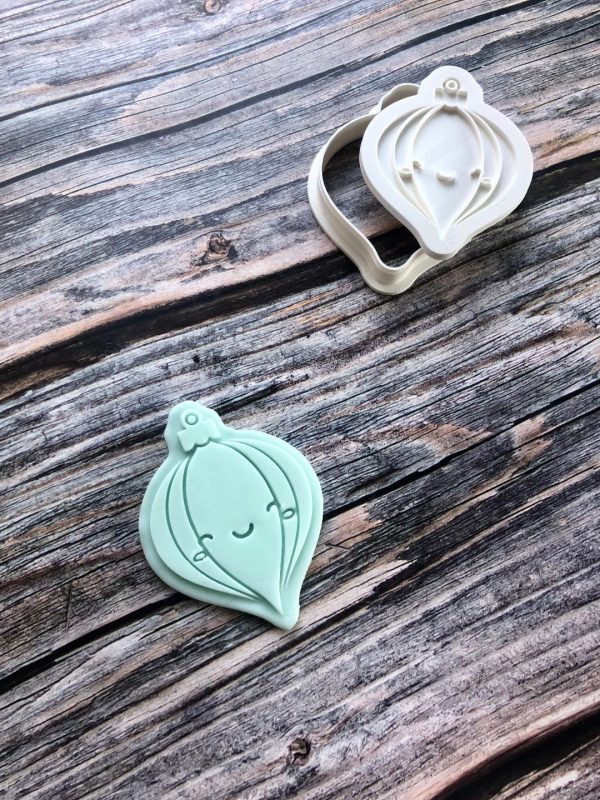 bauble 2 Cute Bauble Cookie Cutter and Fondant Stamp Embosser, Christmas, Tree, Decoration
