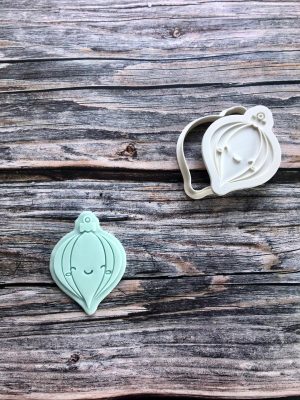 Cute Bauble Cookie Cutter and Fondant Stamp Embosser