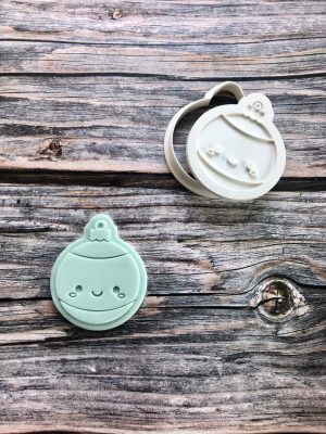 Cute Bauble Cookie Cutter and Fondant Stamp Embosser