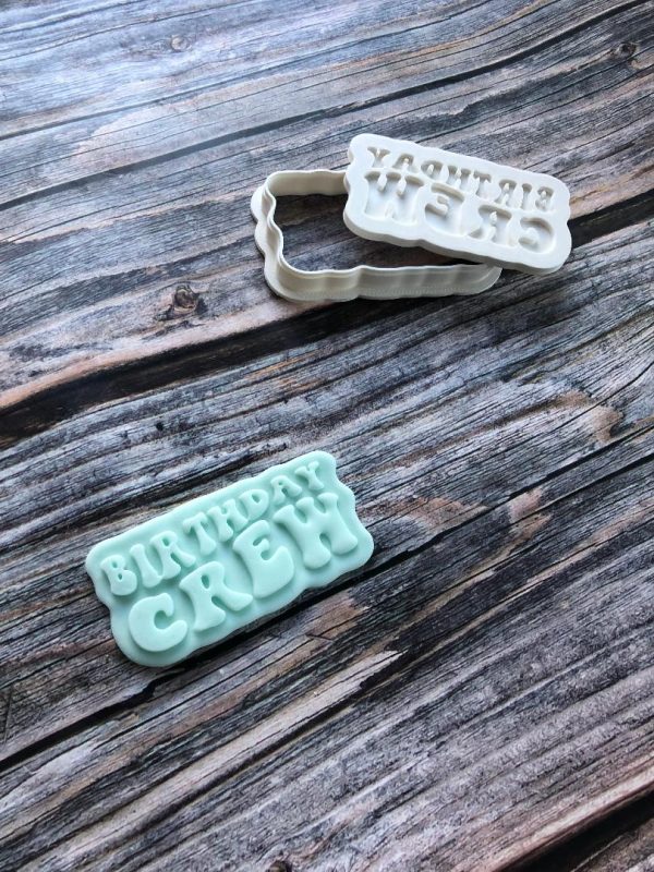 birthday crew 2 Birthday Crew Cookie Cutter and Fondant Stamp Embosser, Happy Birthday