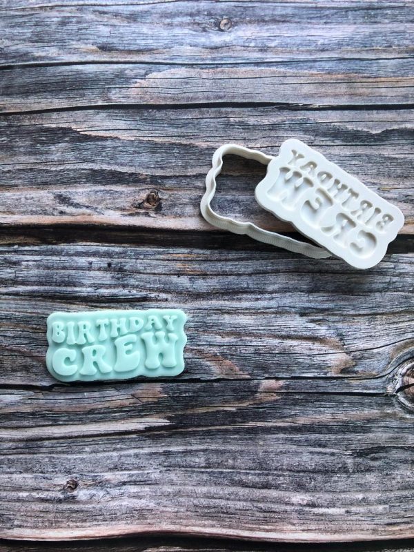 birthday crew Birthday Crew Cookie Cutter and Fondant Stamp Embosser, Happy Birthday