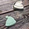 Cute Bobble Hat Cookie Cutter and Fondant Stamp Embosser, Winter, Christmas, Beanie