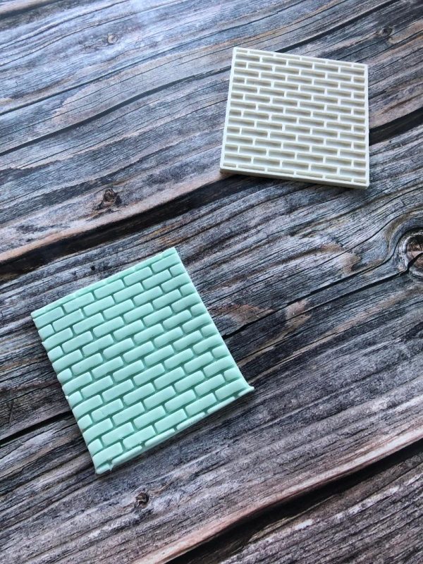 brick 2 Brick Pattern Fondant Stamp Embosser, New Home, Mario