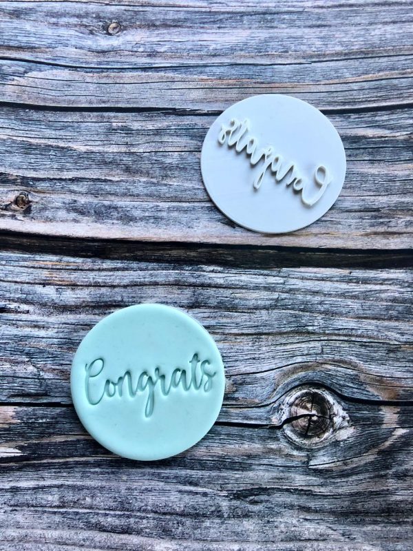 Congrats Cookie Stamp, Congratulations, Engagement, Wedding, New Job, Graduation