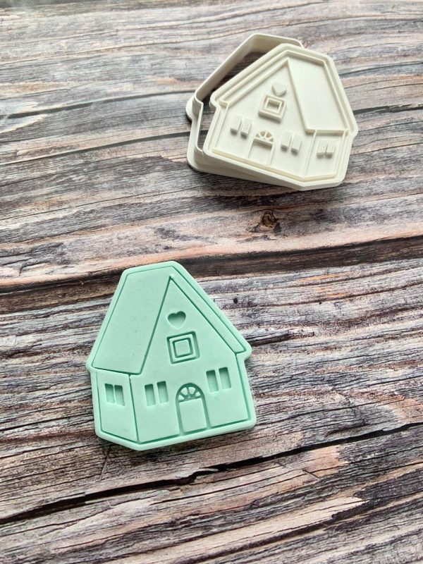 House Cookie Cutter and Fondant Stamp, Home, New Home, Christmas Village