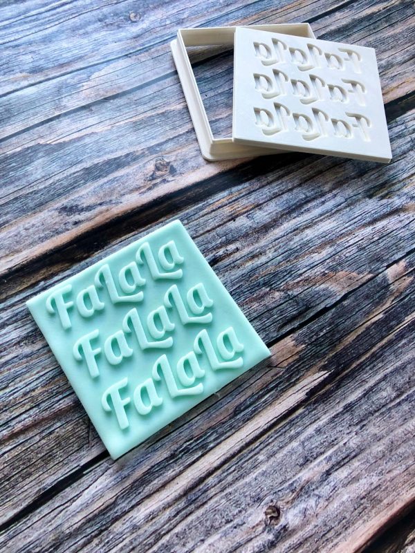 fa la la 2 Fa La La Christmas Cookie Cutter and Fondant Stamp Embosser, Christmas Cheer, Festive