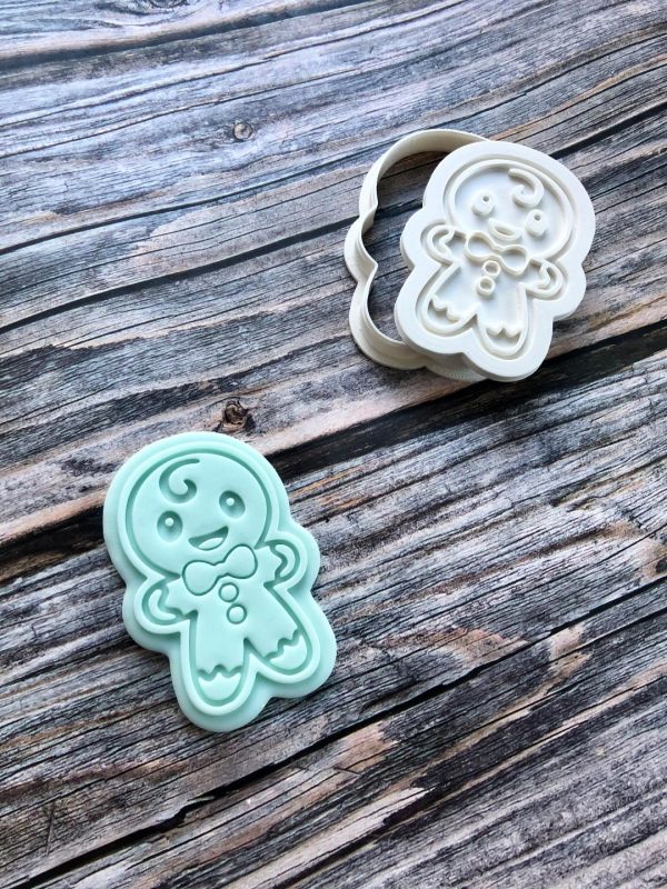 Gingerbread Boy Cookie Cutter and Fondant Stamp Embosser, Christmas, Ginger Bread