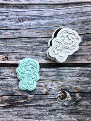 Gingerbread Girl Cookie Cutter and Fondant Stamp Embosser, Ginger Bread, Christmas
