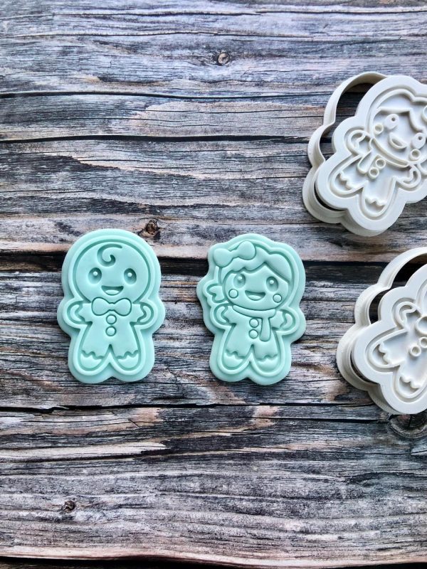 Gingerbread Boy Cookie Cutter and Fondant Stamp Embosser, Christmas, Ginger Bread