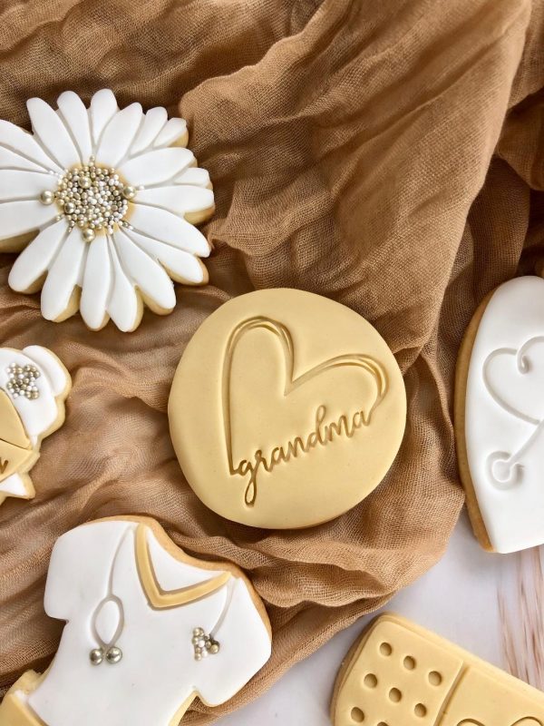 Grandma Cookie Stamp, Mother's Day, Mothers Day, Grandparents Day, Grandma Heart, Love