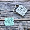 holly jolly vibes Holly Jolly Vibes Cookie Cutter and Fondant Stamp Embosser, Merry Christmas, Groovy Christmas