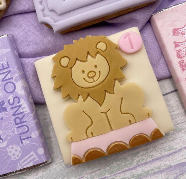 Lion Cookie Cutter and Fondant Stamp, Circus Lion, Circus Theme Embosser