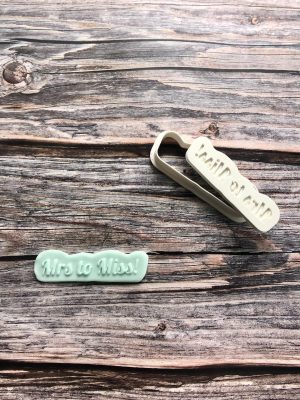 Mrs to Miss Cookie Cutter and Fondant Stamp Embosser, Divorce, Separation