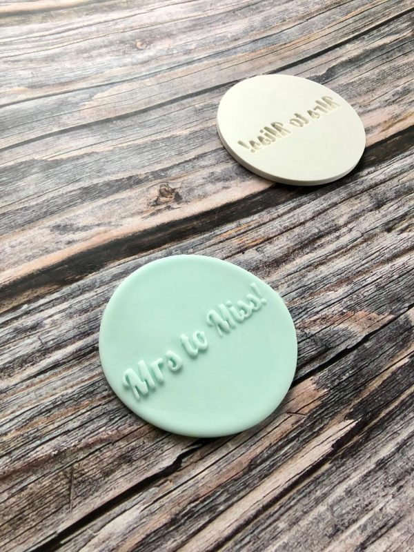 Mrs To Miss Fondant Stamp Embosser
