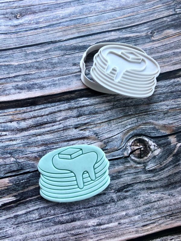 Pancakes Cookie Cutter and Fondant Stamp