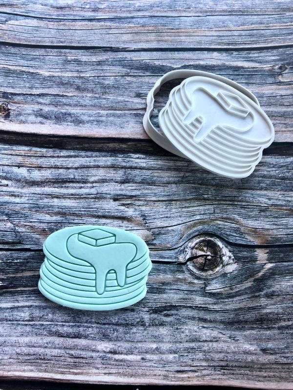 Pancakes Cookie Cutter and Fondant Stamp, Pancake Day, Tosser, Food, Breakfast, Brunch, Food