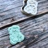 patrick bear 2 Teddy Bear Cookie Cutter and Fondant Stamp Embosser, St. Patrick's Day, Good Luck, Four Leaf Clover