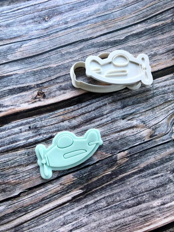 Aeroplane Cookie Cutter and Fondant Stamp Embosser, Plane, Air Plane, Travel, Holiday