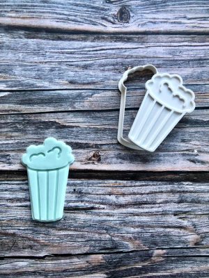 Popcorn Cookie Cutter and Fondant Stamp