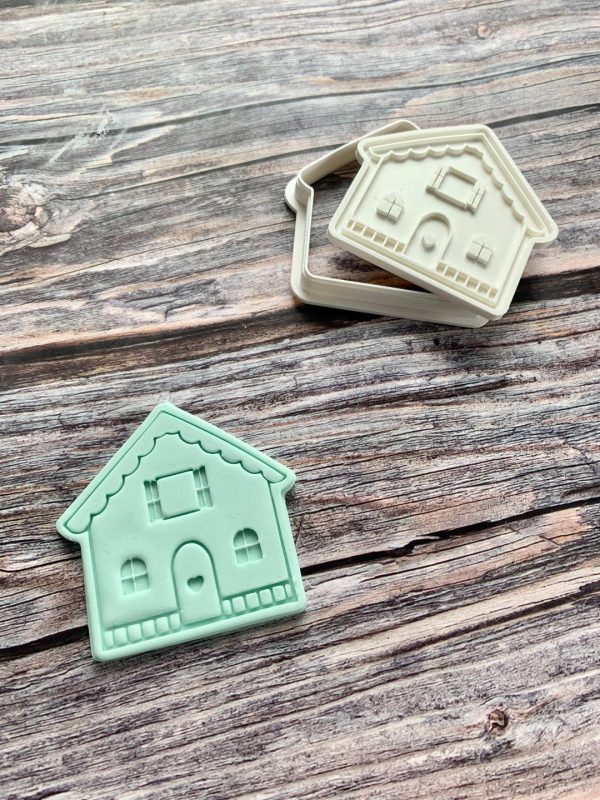House Cookie Cutter and Fondant Stamp