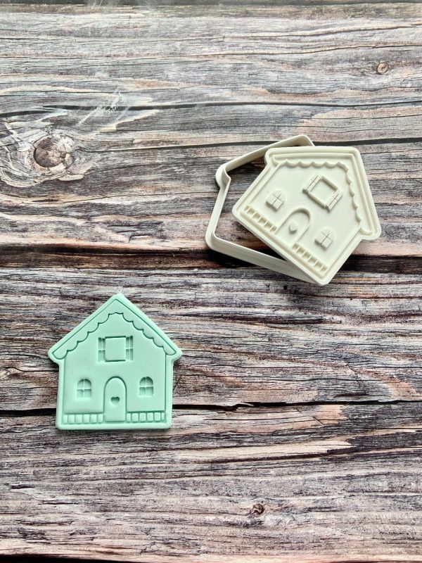 House Cookie Cutter and Fondant Stamp