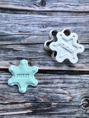 Sheriff Cookie Cutter and Fondant Stamp Embosser