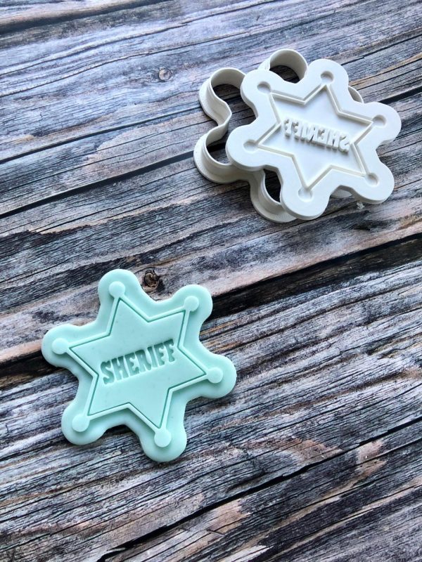 Sheriff Cookie Cutter and Fondant Stamp Embosser