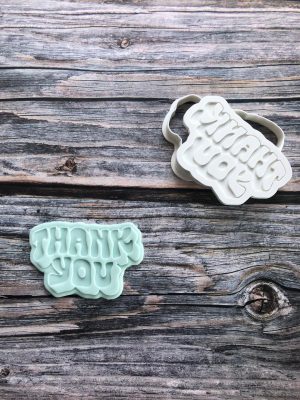 Thank You Cookie Cutter and Fondant Stamp Embosser, Teacher Appreciation