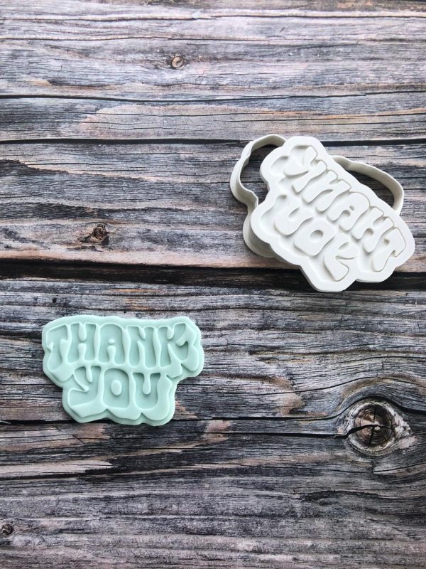 Thank You Cookie Cutter and Fondant Stamp Embosser, Teacher Appreciation