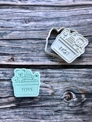 Toy Box Cookie Cutter and Fondant Stamp