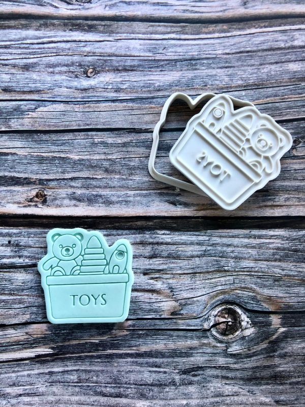 Toy Box Cookie Cutter and Fondant Stamp Toy Box Cookie Cutter and Fondant Stamp