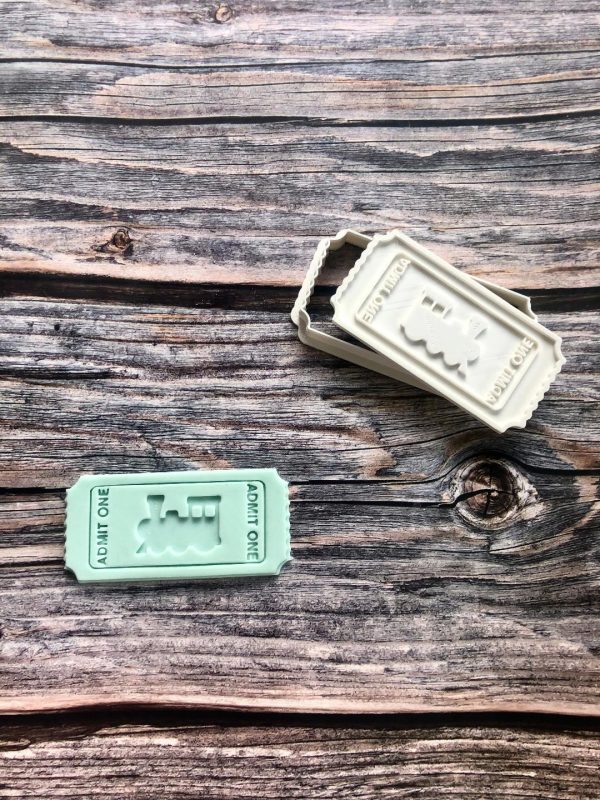 train ticket Train Ticket Cookie Cutter and Fondant Stamp, Choo Choo I'm Two