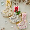 50ea96cc-b0b7-479a-b3ff-bfab973cefc4 Floral Ice Skate Cookie Cutter and Fondant Stamp, Christmas, Winter, Figure Skating