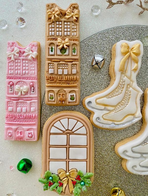 71dcc326-c0dd-43c4-866b-d09585f04c10 Town House Cookie Cutter and Fondant Stamp, New Home, Christmas
